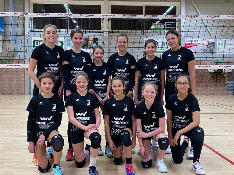 Wunderink als sponsor bij Dames volleybal Apeldoorn